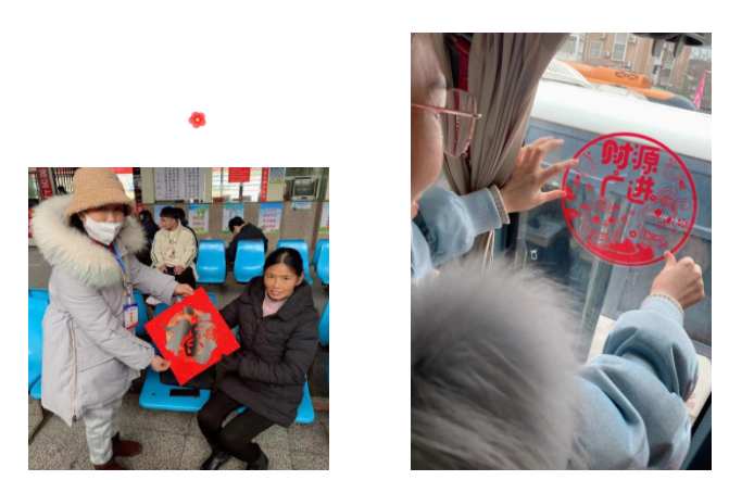 撫州長運：新春福進(jìn)車廂 公交車上掃五福